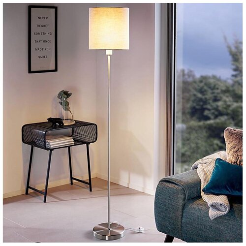 Eglo 96377 - podna lampa pasteri 1xE27/60W/230V prečnik 28 cm siva Cene