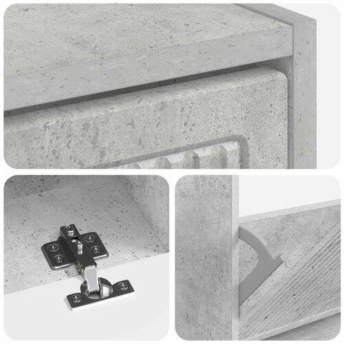  Ormar za cipele EDE 78 x 24 x 103 cm Konstruirano drvo - Betonska siva Slike