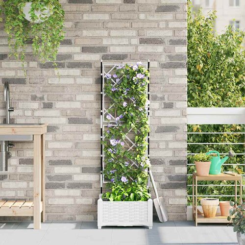  Vrtna saksija Bijeli 40 x 40 x 125,5 cm Plastika Slike