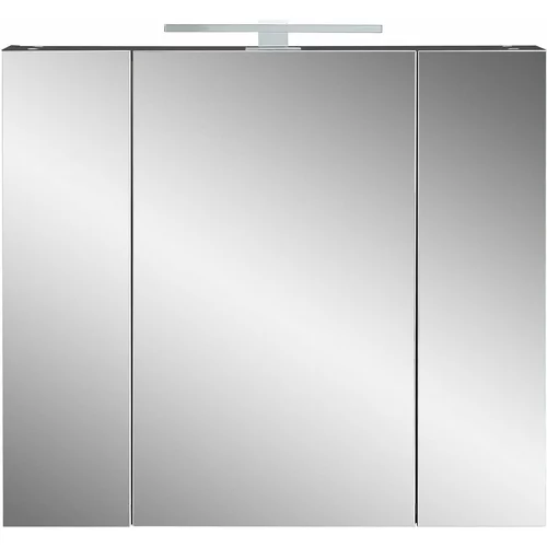Germania Tamno sivi kupaonski ormarić s ogledalom 76x71 cm -