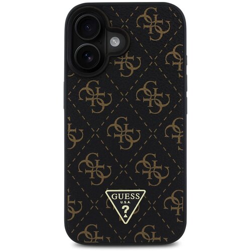 Guess Ohi&amp;scaron;je za Apple iPhone 16 Pattern 4G Triangle Ultra-Chic, Črna, (21730987) Slike