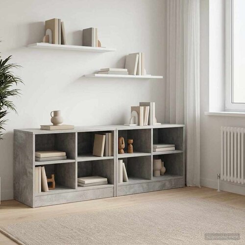 Ormarić za krevet s policom 2 pcs Betonska siva 66 x 33 x 48 cm Cene