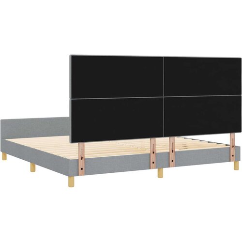  Krevetni okvir Svjetlosiva 200x200 cm Tkanina Slike