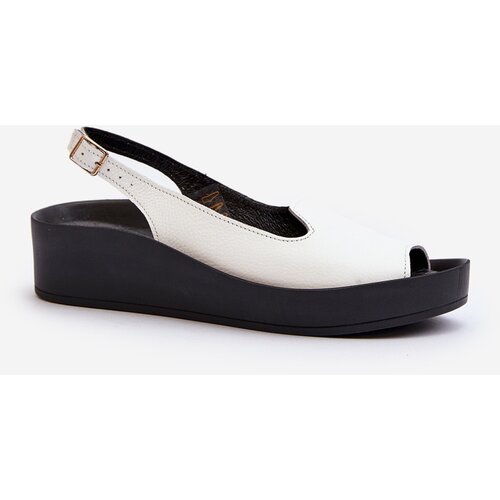 Zazoo Women's Leather Sandals on Thick Sole 2893 White Cijene