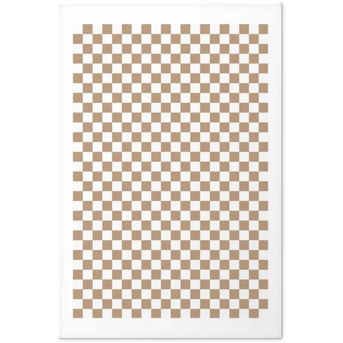  Plakat - Geometry and Browns - a chessboard pattern in neutral shades 60x90 Bez okvira s margom Slike