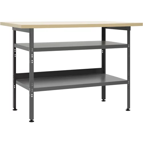 vidaXL delovna miza siva 120x60x85 cm jeklo