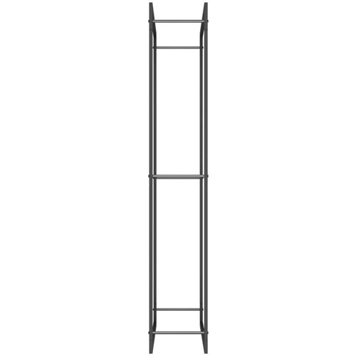 vidaXL Stalak za drva za ogrjev mat crni 80 x 28 x 154 cm čelični Cene