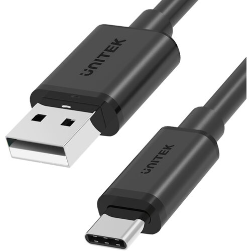 Unitek KABEL USB USB-A &amp;mdash; USB-C 50CM, Y-C481BK BLACK Slike