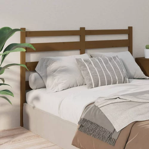  Uzglavlje za krevet boja meda 186 x 4 x 100 cm masivna borovina