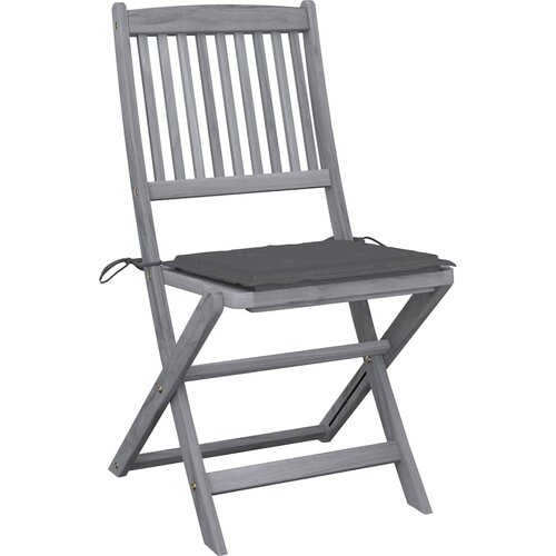 Maison Chic Zložljivi Vrtni Stoli - Stol za vrti 4 kosi z blazinami trden akacijev les JS2946, (21876030) Slike