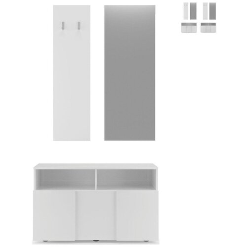 LC Mobili Vhodni set s stensko obe�alno plo��o in ogledalom DAMA 409008-1 Cene