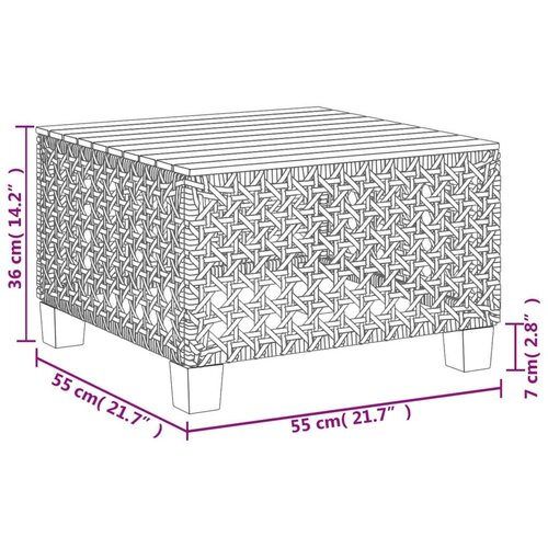 VidaXL 11-dijelni set vrtnih sofa od poliratana s jastucima sivi Slike