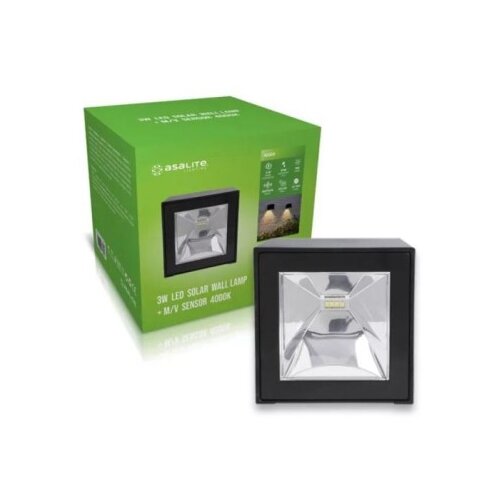 Asalite LED solarna stenska svetilka IP44 3W 4000K (200 lumnov) + mikrovalovni senzor Cene