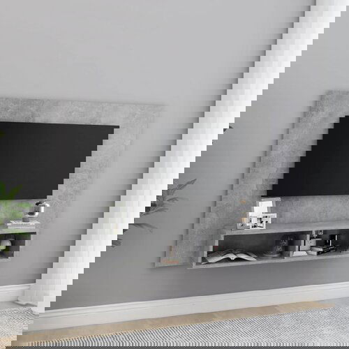 VidaXL Zidni TV ormarić siva boja betona 120 x 23,5 x 90 cm od iverice Slike