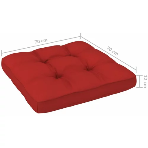Jastuk Blazina za kavč iz palet rdeča 70x70x10 cm