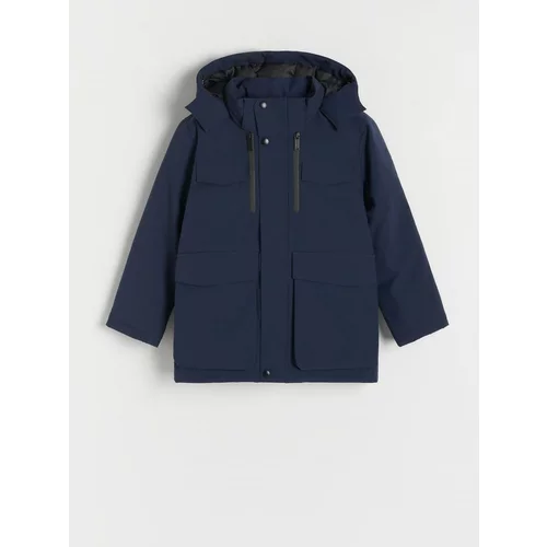 Reserved zimska jakna s kapuco - mornarsko modra