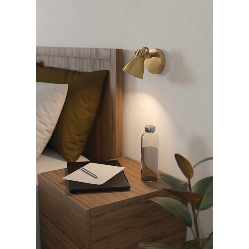 Eglo zidni reflektor Seras 900169, 1x GU10, Ø10 cm, brušeni mesing Cene