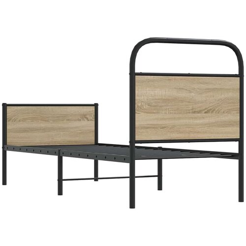 VidaXL Okvir kreveta bez madraca boja hrasta sonome 75 x 190 cm drveni Slike