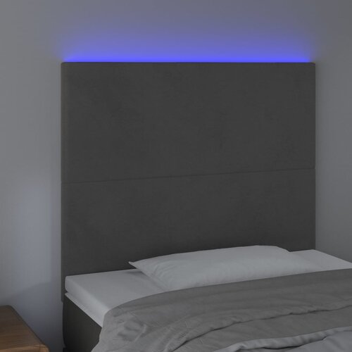  LED uzglavlje tamnosivo 90x5x118/128 cm bar&amp;scaron;unasto Slike