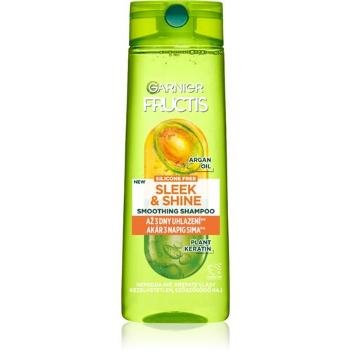 Garnier Fructis Sleek &amp;amp; Shine &amp;scaron;ampon za neposlu&amp;scaron;nu i anti-frizz kosu 400 ml Slike