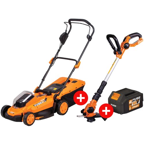 Villager Fuse Villy 2020 E (1BCB) kosačica + Fuse BC 2320 trimer za travu + Fuse baterija 18V/4Ah Cene