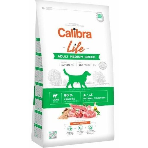 CALIBRA Dog Life Adult Medium Breed Jagnjetina, hrana za pse 12kg Slike