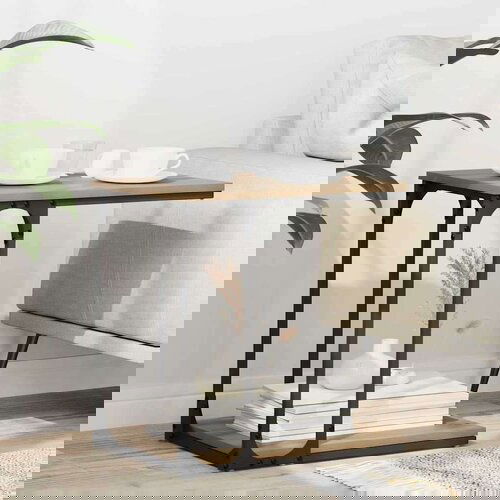  Bocni stol hrast artisan 50 x 35 x 52 cm Konstruirano drvo Slike