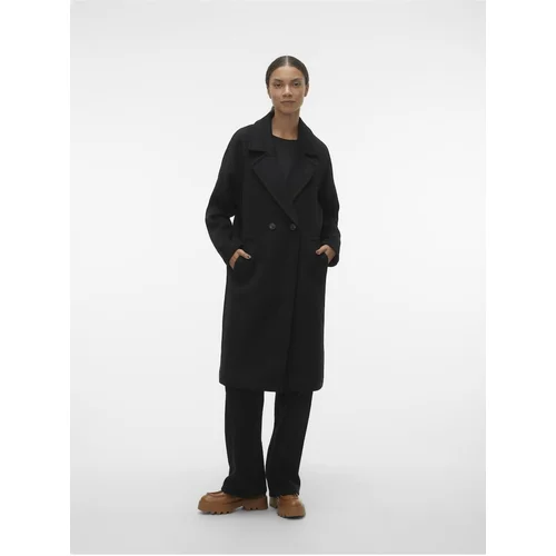 Vero_Moda Black women's coat with wool blend Hazel - Women