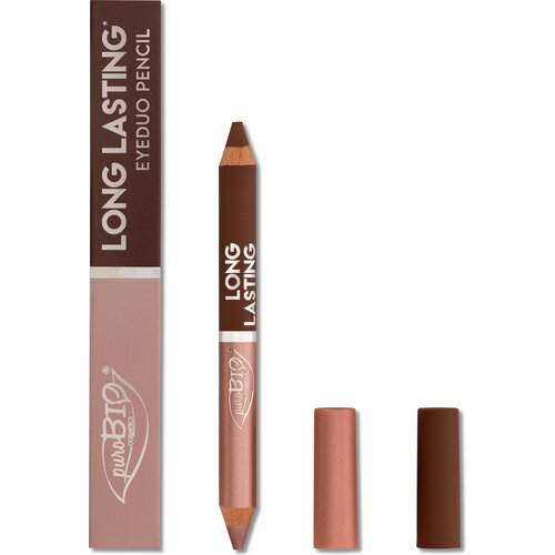 puroBIO cosmetics Long Lasting Kingsize Eyeshadow Duo Pencil - 103L - Pink/Warm Brown Cene