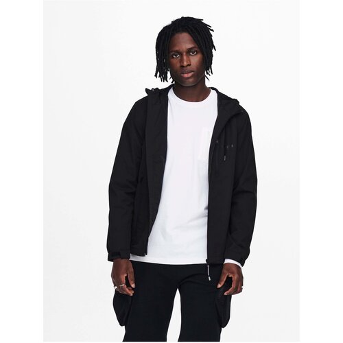 Only Black Lightweight Hooded Jacket & SONS Wang - Mens Slike