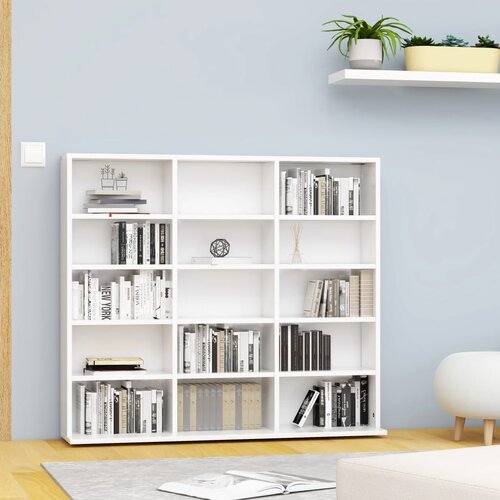 vidaXL Omarica za CD plošče bela 102x23x89,5 cm iverna plošča Cene