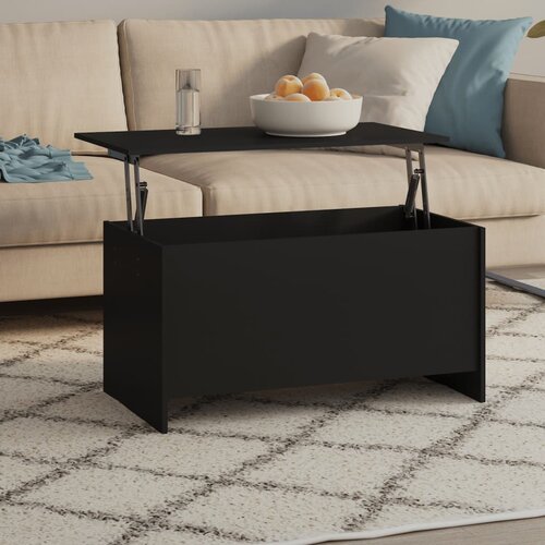 The Living Store Klubska mizica črna 102x55,5x52,5 cm konstruiran les - Klubska Mizica, (21574267) Slike