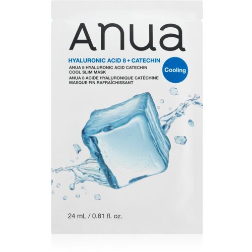 Anua 8 Hyaluronic Acid Catechin Cool Slim Mask vlažilna tekstilna maska s hladilnim učinkom 24 ml Slike