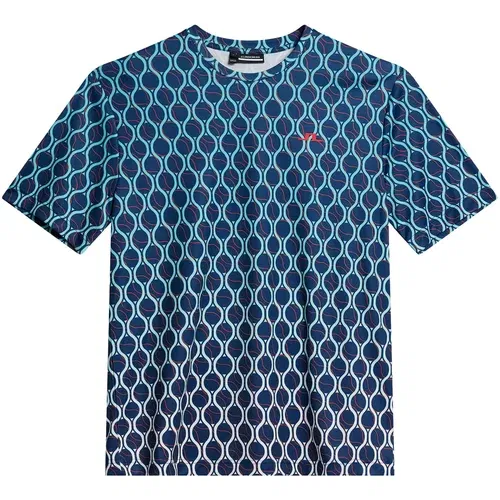 J.Lindeberg Funkcionalna majica 'Ade' mornarska / svetlo modra / rdeča