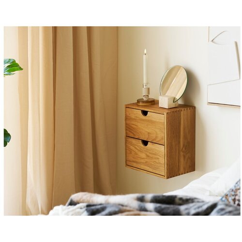 House Nordic Polica s vi&amp;scaron;e razina od punog hrasta u prirodnoj boji 18 cm Townsville &amp;ndash; Slike