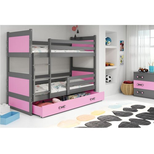  Krevet BMS Rico na kat + ladica 200x90 cm, GRF roza Cijene