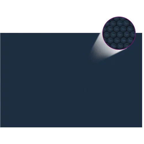 vidaXL Plutajući PE solarni pokrov za bazen 600 x 400 cm crno-plavi