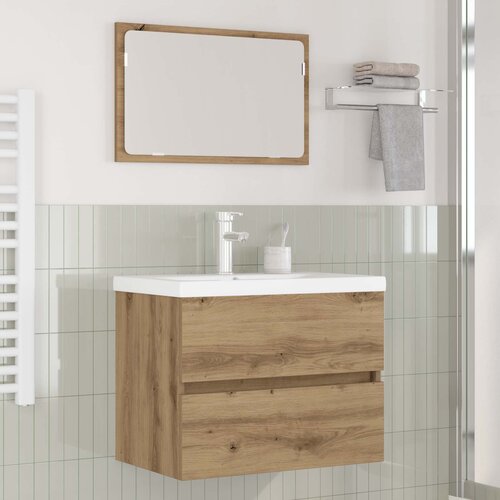  Set namje&scaron;taja za kupaonicu 3 kom. Umjetnički hrast Smeđa 61 x 39 x 45 cm Cene
