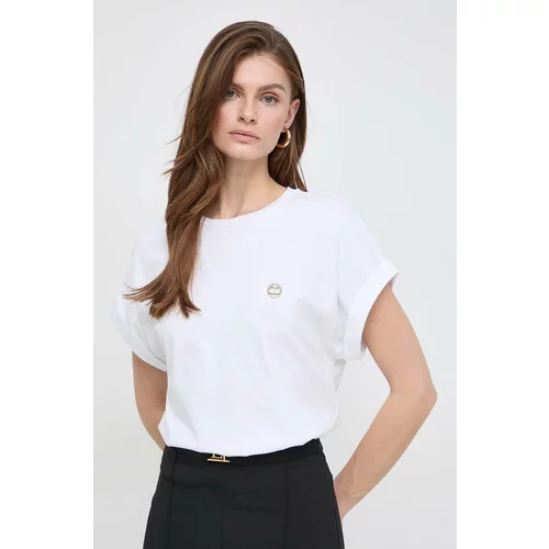 Twinset Bombažna kratka majica ženski, bela barva