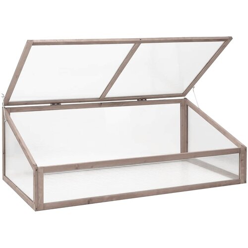  Staklenik sivi 110 x 56 x 39 cm od jelovine Slike