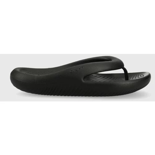 Crocs Japanke Mellow Slide za žene, boja: crna, ravni potplat, 208437