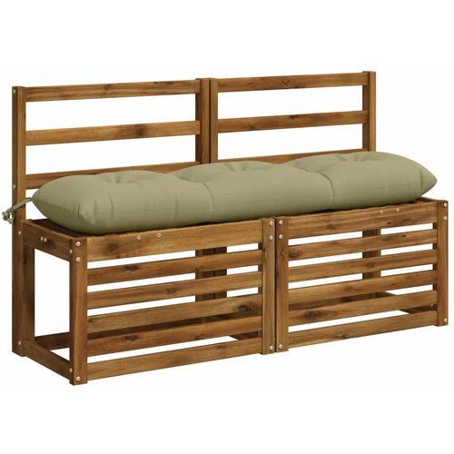  Jastučići za klupe VIANEN 2 kom. 100% poliester Svijetlo zelena - Svijetlo zelena 130 x 30 x 12 cm Slike