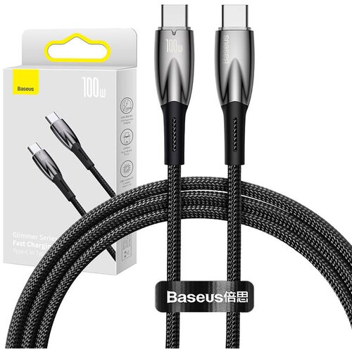 Baseus Kabel USB-C na USB-C Glimmer, 100 W, 1 m (črn), (20833838) Cene