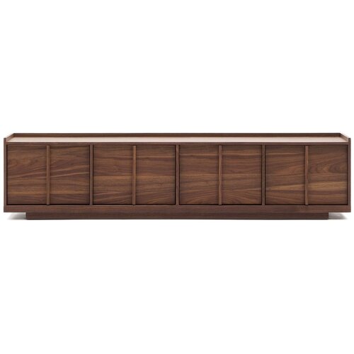Kave Home Rjava TV omarica v orehovem dekorju 200x47x40 cm Onix &amp;ndash; Slike