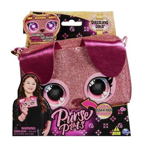 Purse Pets Spin Master - &amp;amp;#39;Dazzling Diva&amp;amp;#39; interaktivna zapestna torba kužek (6067566), (21382044) Slike