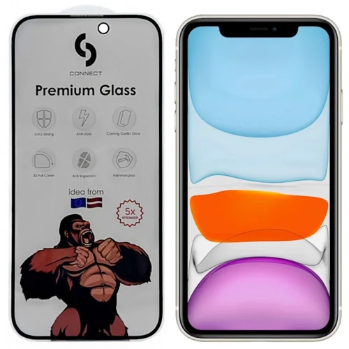 Evelatus Connect Corning Gorilla Ultra Strong 3D Privacy Glass za Apple iPhone 11 / XR črna, (21206393)