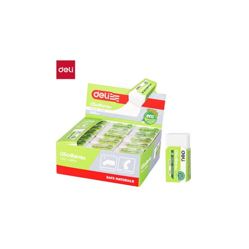 Deli GUMICA USCRIBE PLUS - FLEX EKO PVC 33x15x12mm BELA EH347 Slike