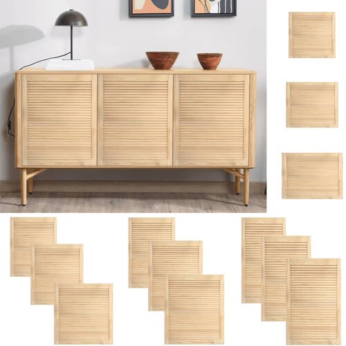 vidaXL Vrata sa žaluzinama 4 kom od masivne borovine 39,5 x 39,4 cm Cijene