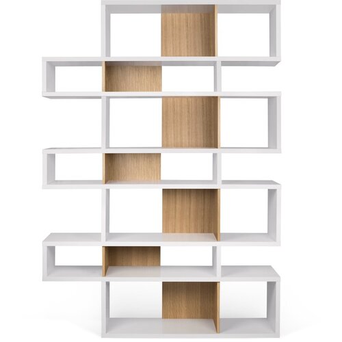 TemaHome bijela biblioteka sa svjetlosmeđim detaljima London, visine 220 cm Cene