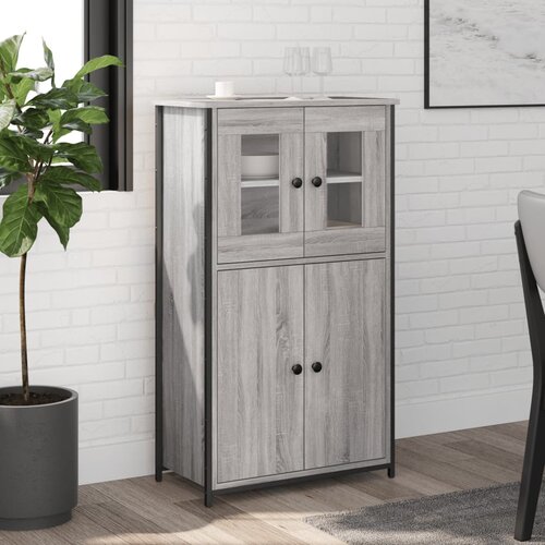  Visoka komoda boja hrasta 62x32x106,5 cm od konstruiranog drva Slike